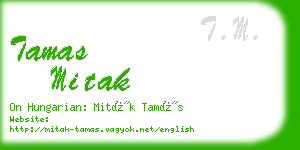 tamas mitak business card